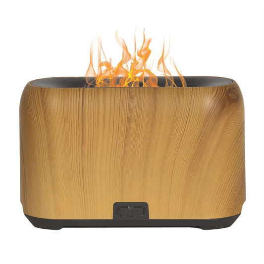 LED Ultrasonic Diffuser - Flame Effect Wooden