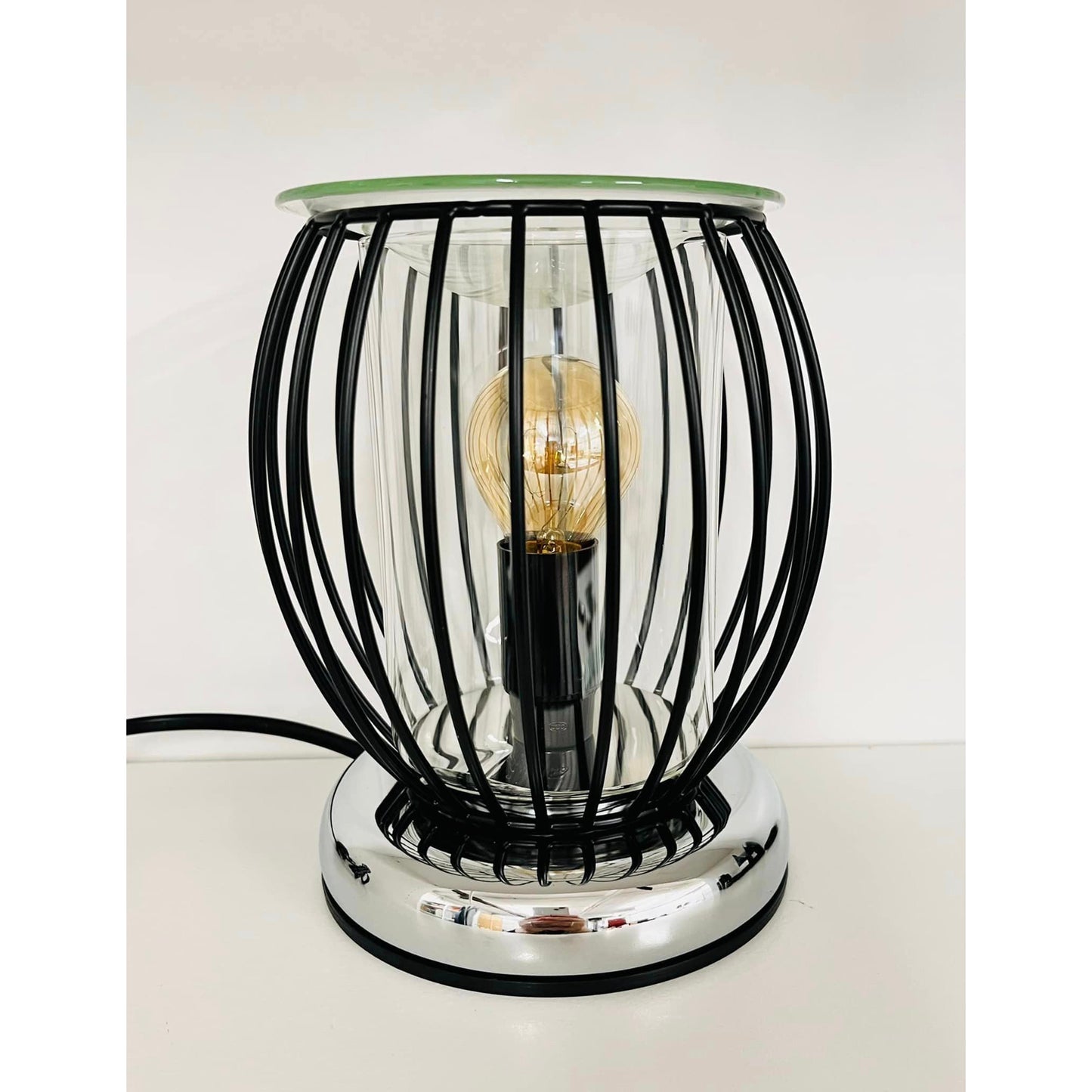 Black Oval Cage Electric Wax Burner