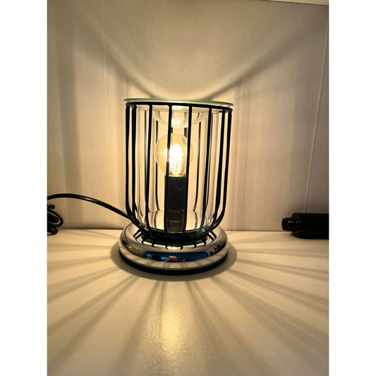 Black Straight Edged Caged Electric Wax Burner