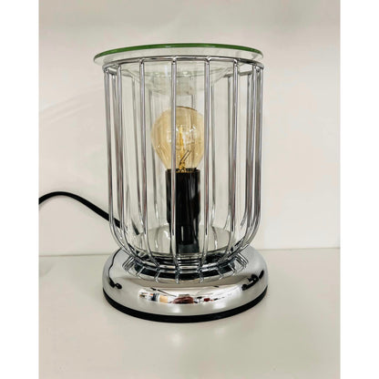 Chrome Straight Edged Caged Electric Wax Burner